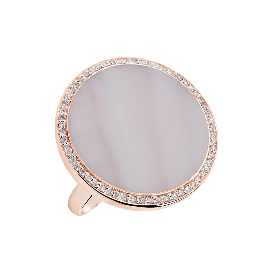 Diamond ring with Mother of Pearl Regnauld