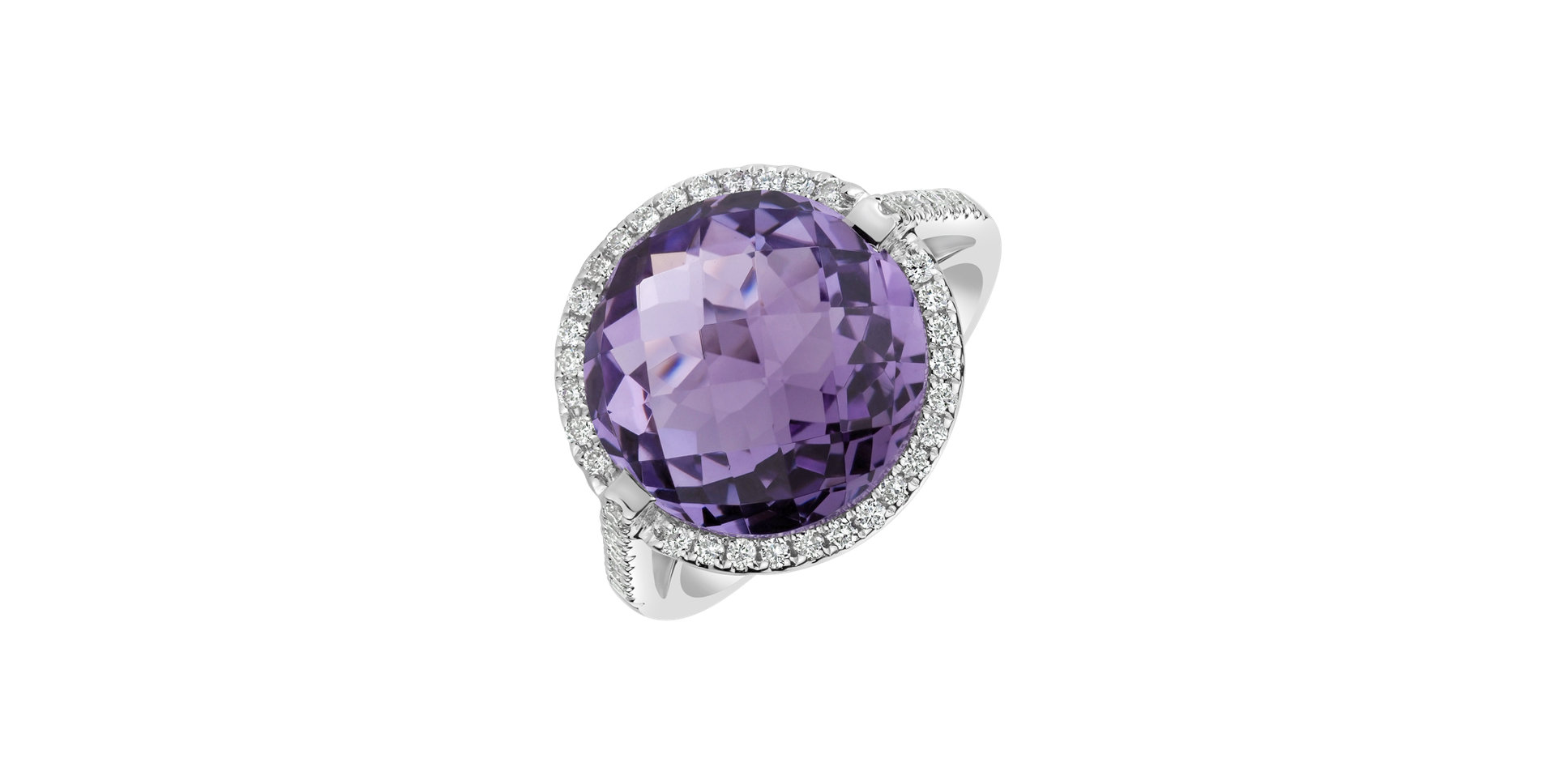 Diamond rings with Amethyst Epifania
