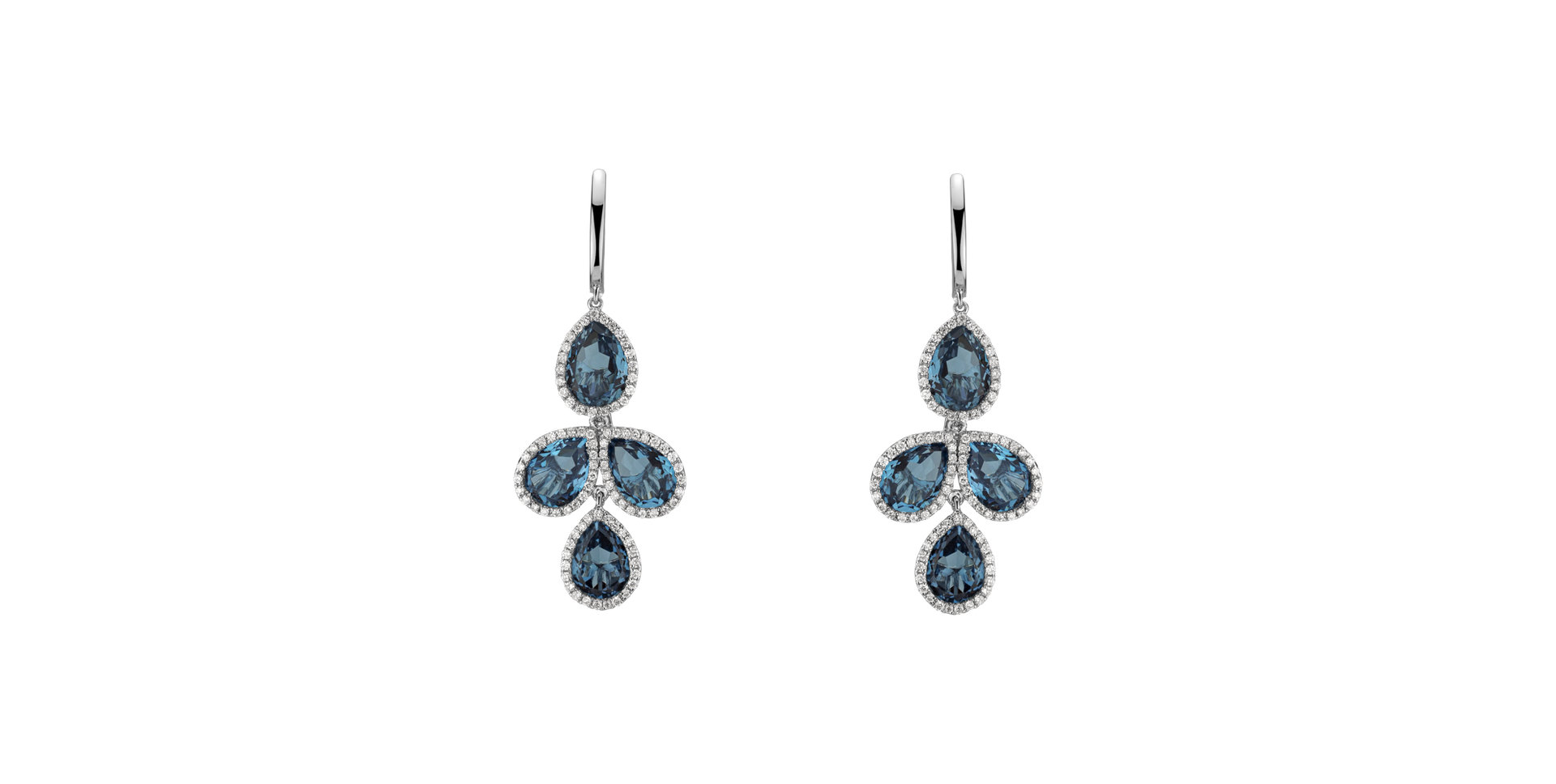 Diamond earrings and Topaz Mystic Rhapsody