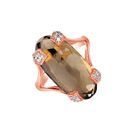 Diamond ring with Quartz Charmaine