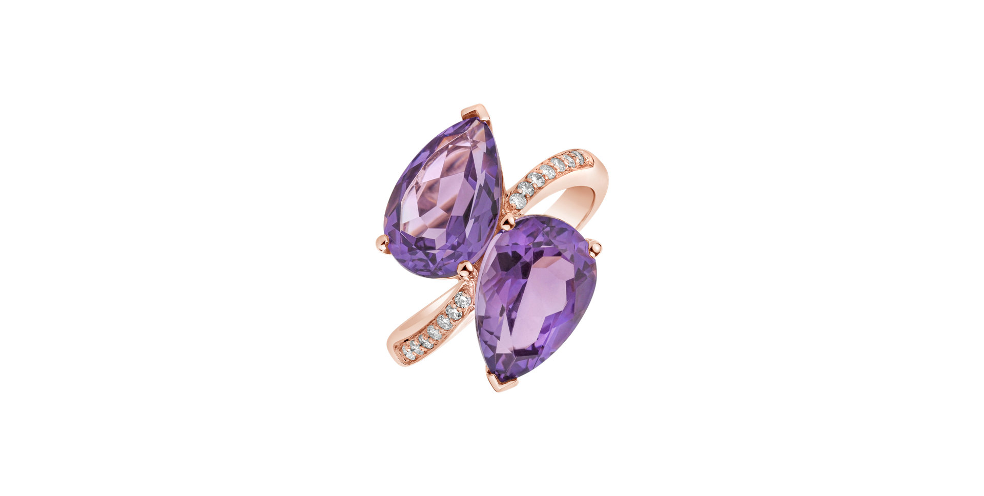 Diamond rings with Amethyst Tempting Lure