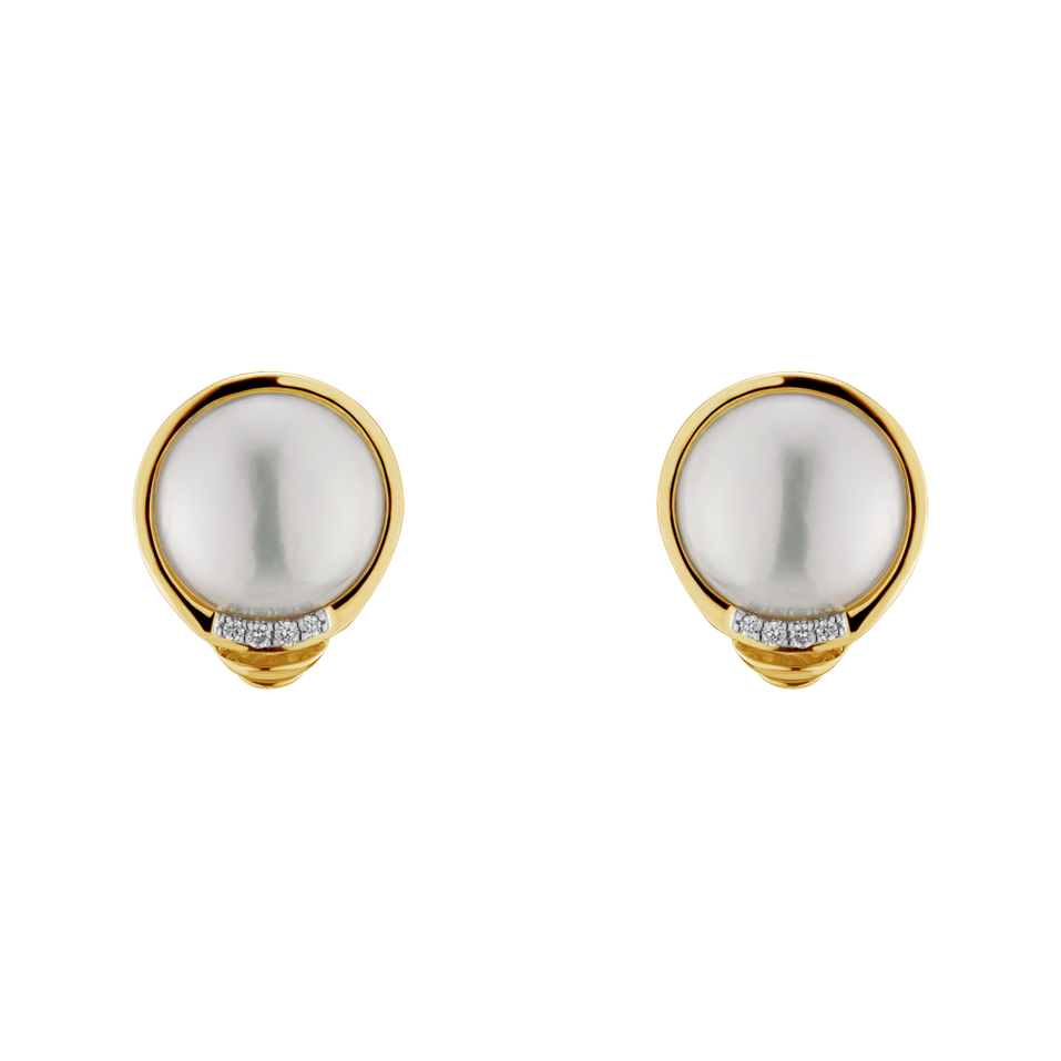 Diamond earrings with Pearl Coast for Luisa