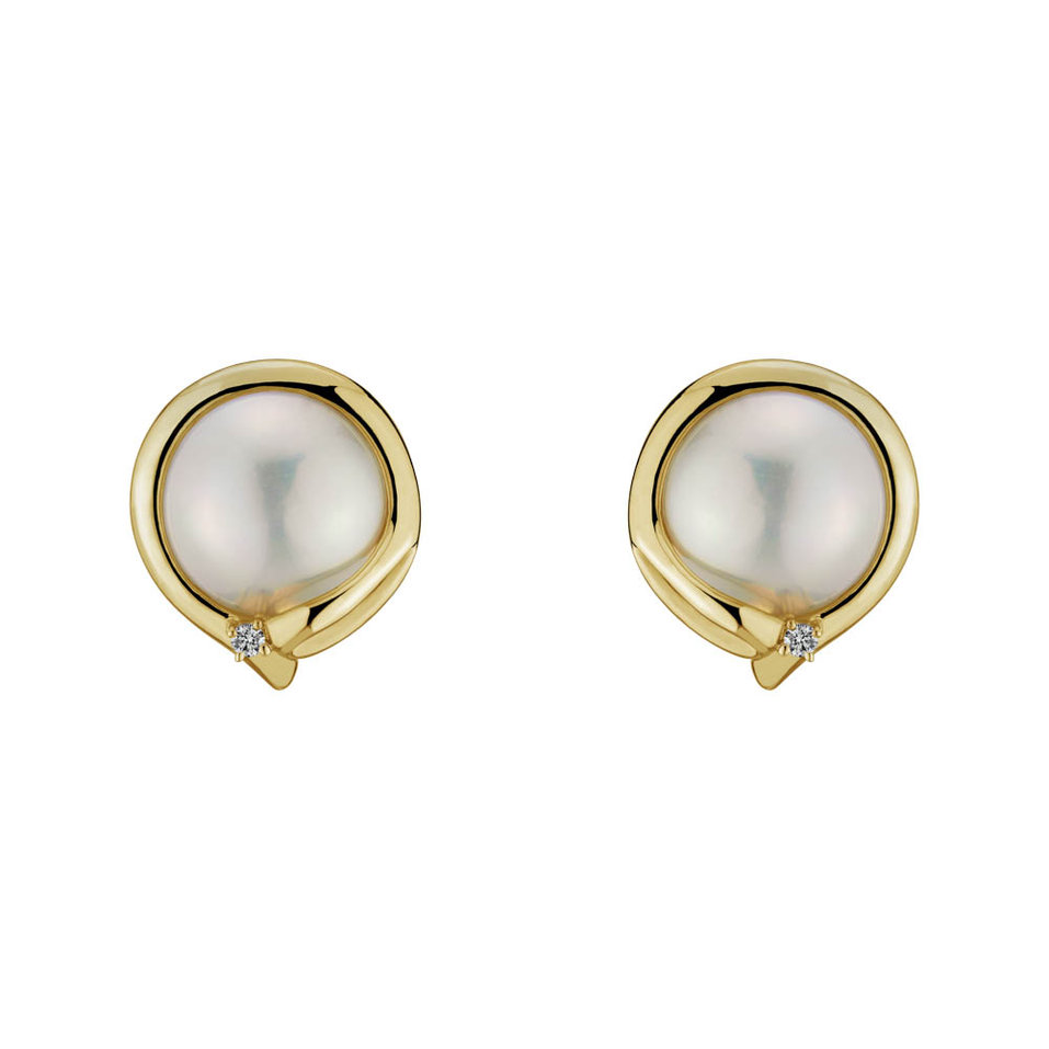 Earrings with Pearl diamonds Pearly Allure