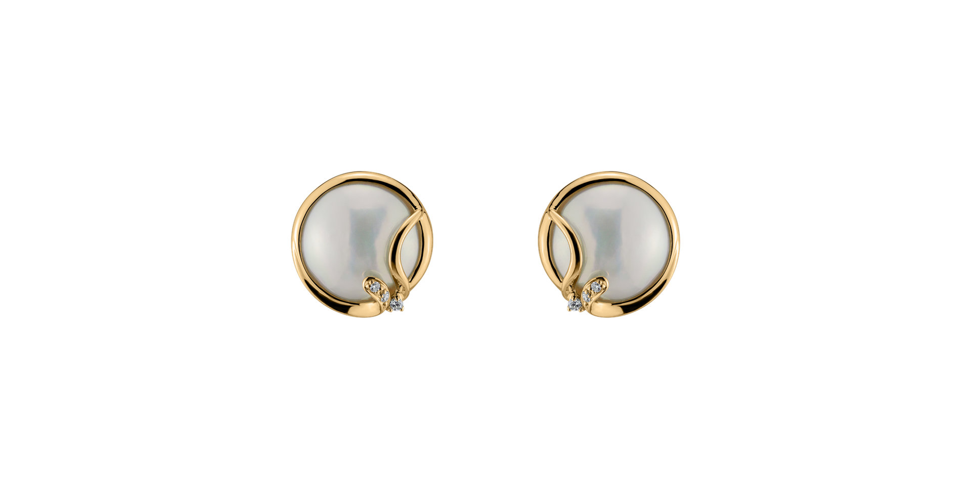 Diamond earrings with Pearl Dazzling Ocean