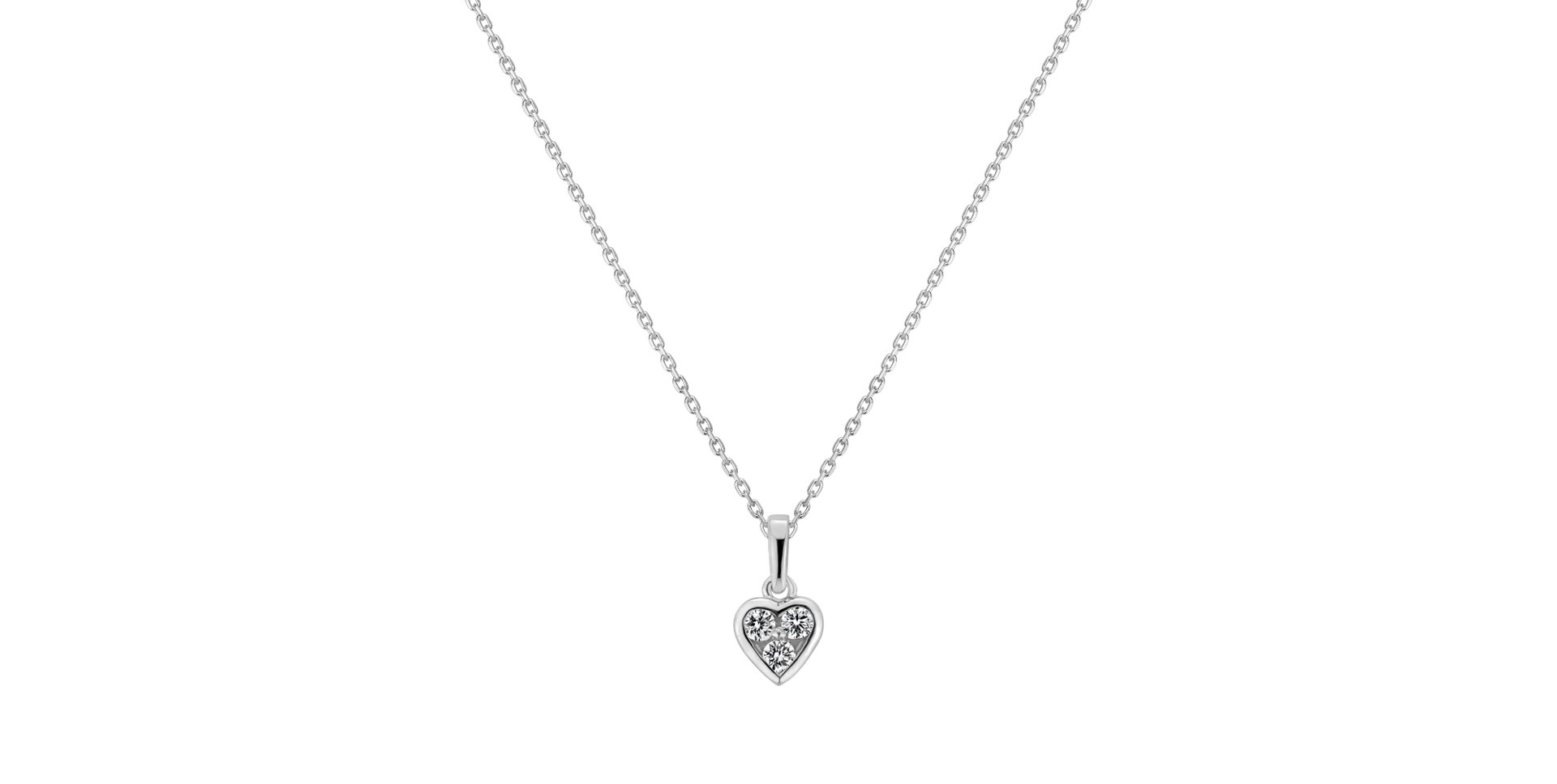 Diamond pendant Cuore Bianco