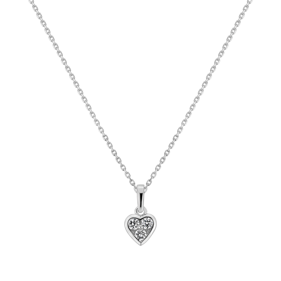 Diamond pendant Cuore Bianco