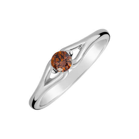 Ring with orange diamonds Clementia