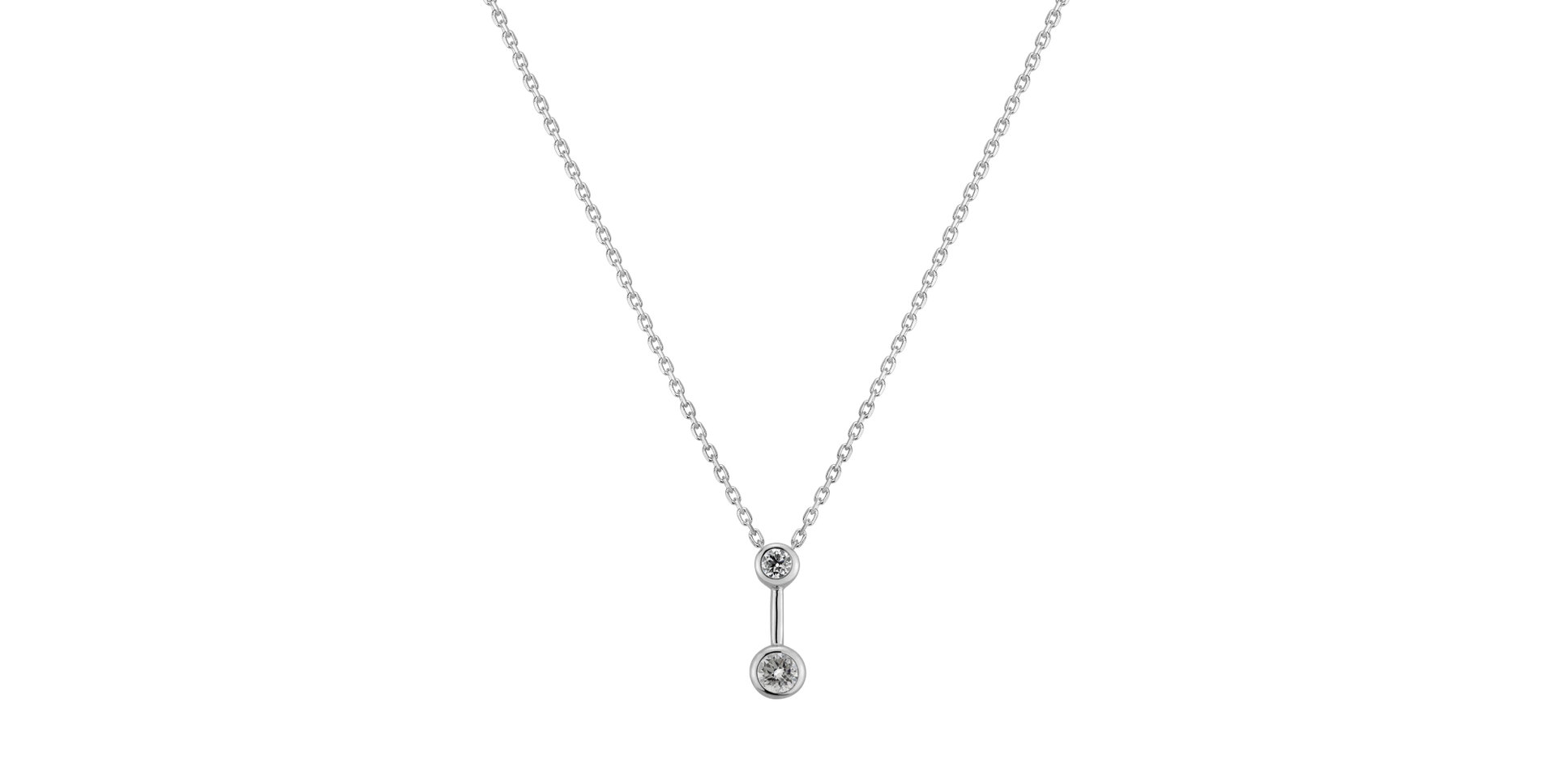 Diamond pendant with necklace Simple Wish