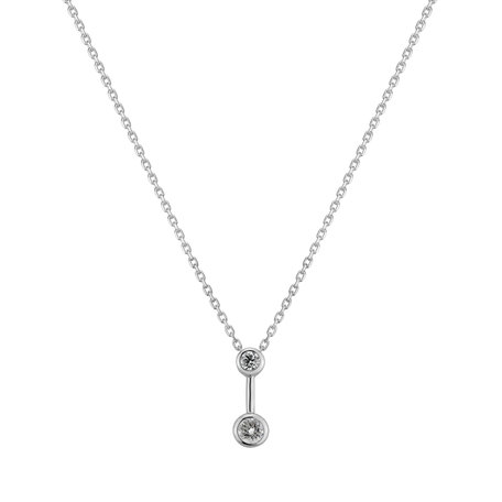 Diamond pendant with necklace Simple Wish