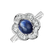 Diamond ring with Sapphire Blooming Sapphire2