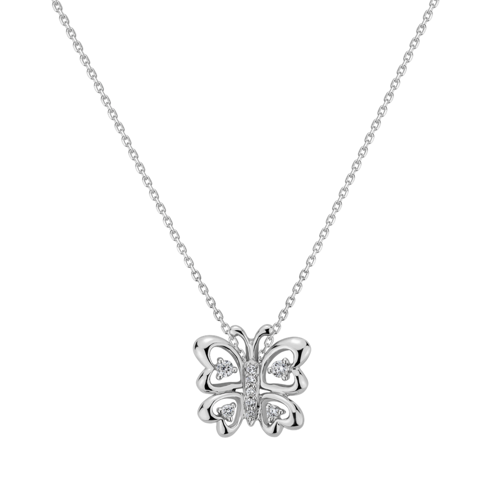 Diamond pendant Wings of Elegance