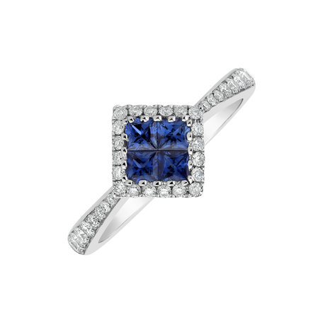 Diamond ring with Sapphire Ninfe