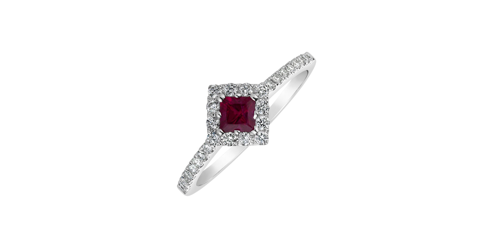 Diamond ring with Ruby Lyonell