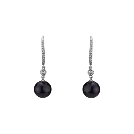 Diamond earrings with Pearl Marine Temptation