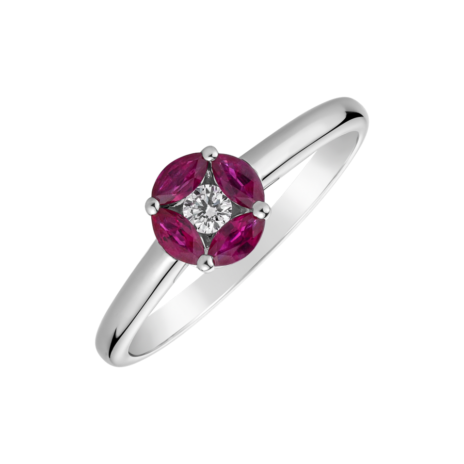 Diamond ring with Ruby Bella Ciao