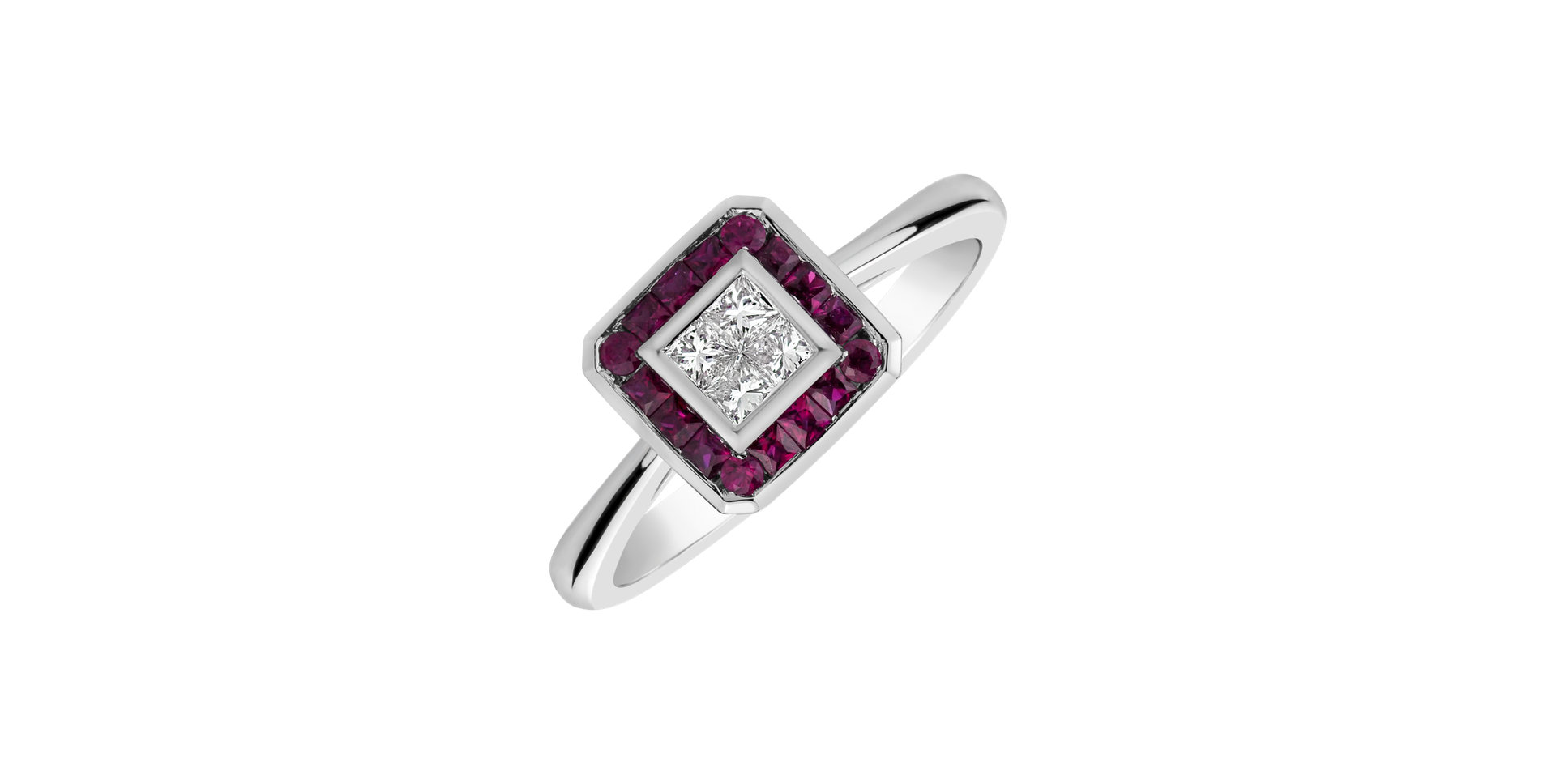 Diamond ring with Ruby Nairobi