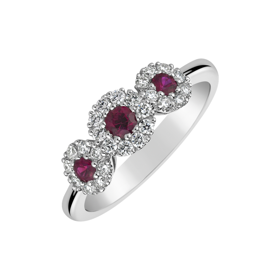 Diamond ring with Ruby Shannon