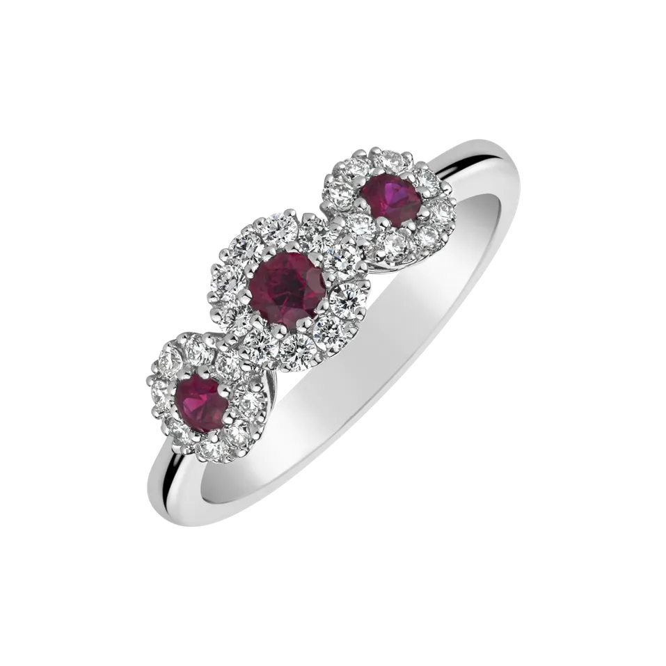 Diamond ring with Ruby Shannon