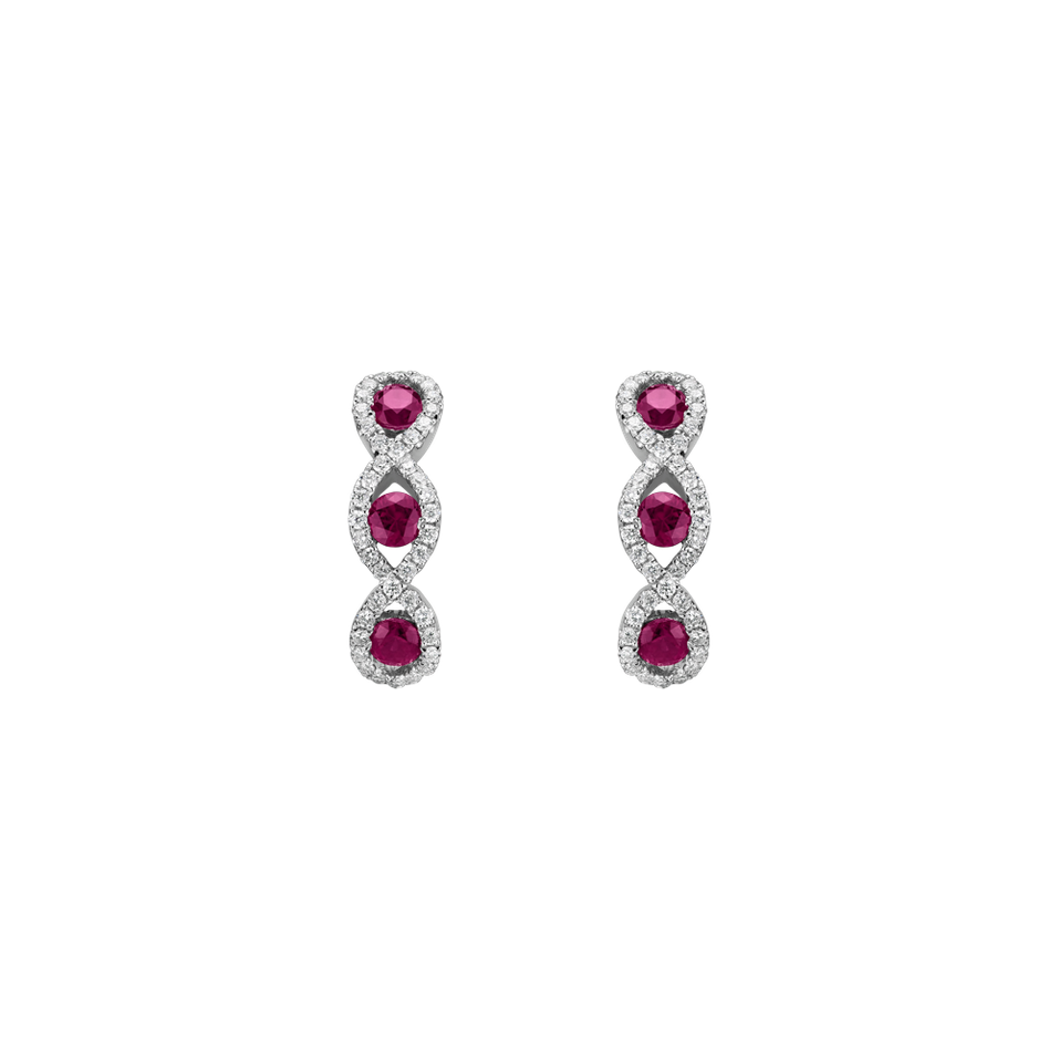Diamond earrings and Ruby Nevaeh