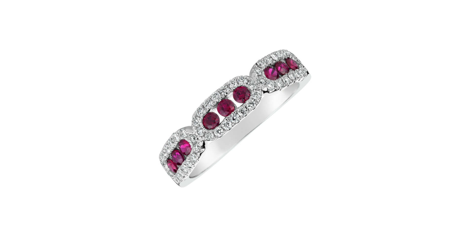 Diamond ring with Ruby Armandine