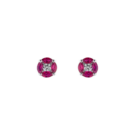 Diamond earrings and Ruby Benedict