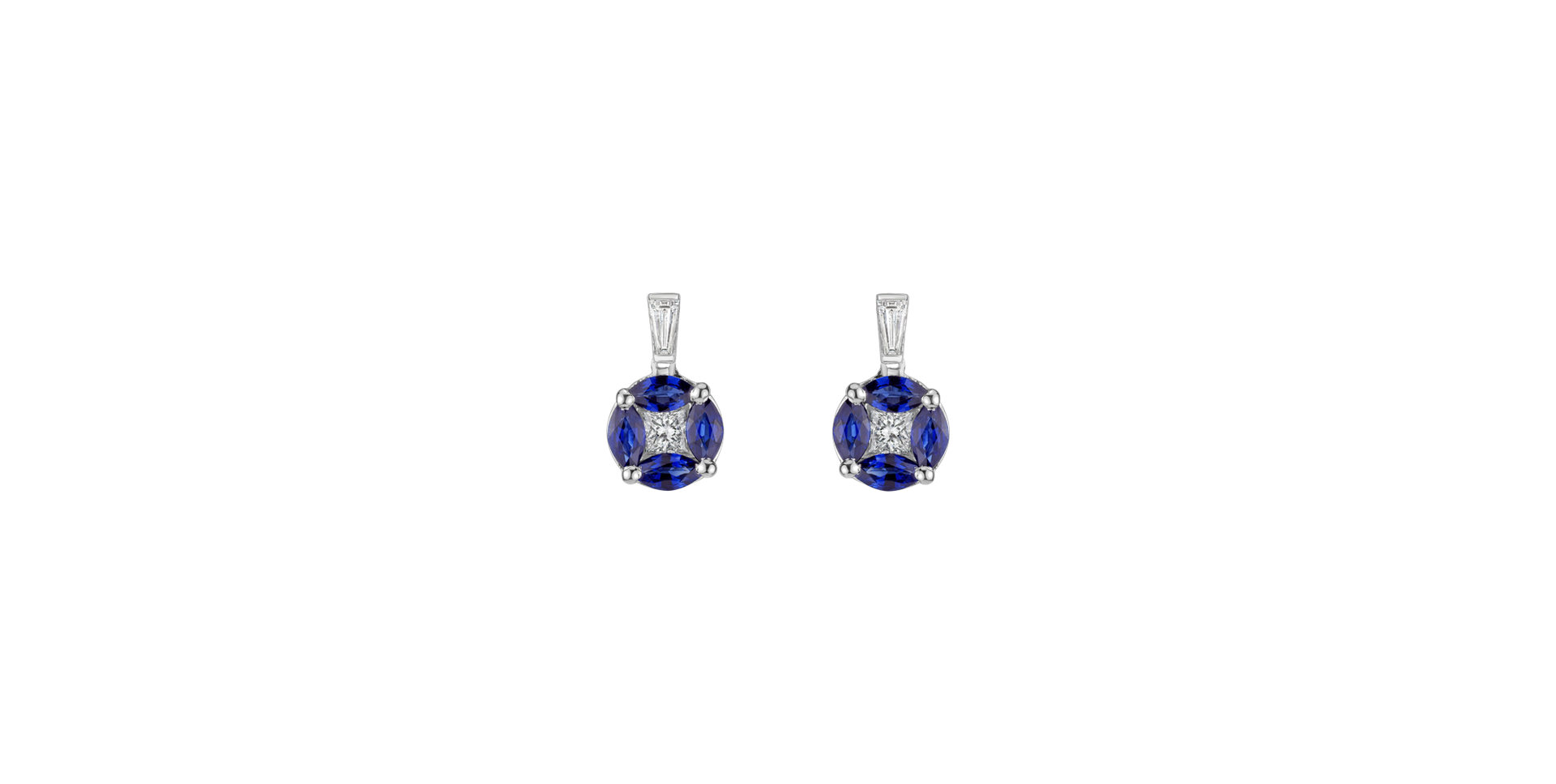 Diamond earrings and Sapphire Rio De Janeiro