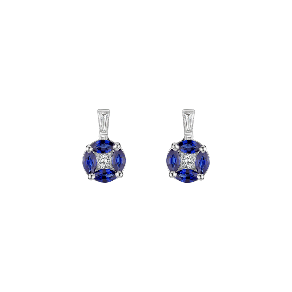 Diamond earrings and Sapphire Rio De Janeiro