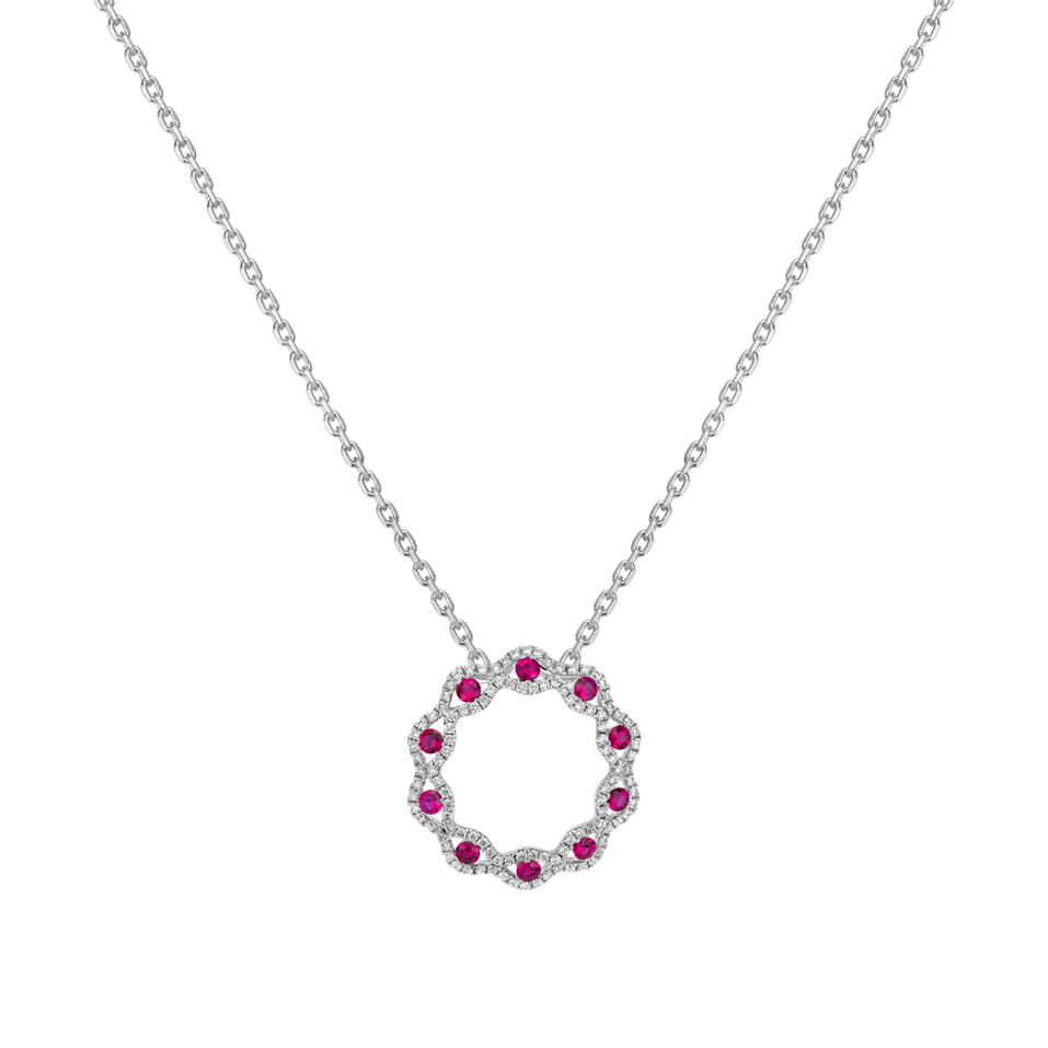 Diamond pendant with Ruby Laronda