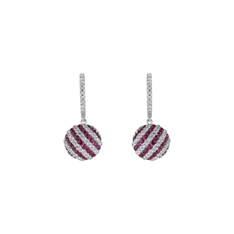 Diamond earrings and Ruby Jonah