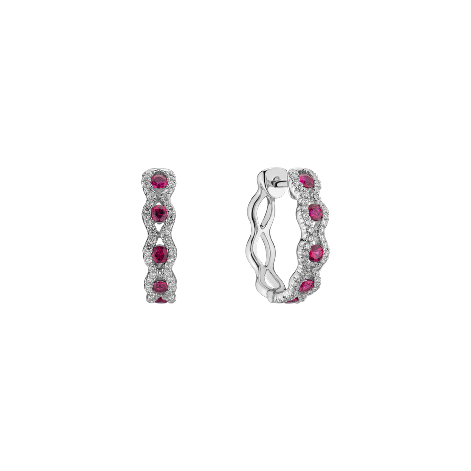 Diamond earrings and Ruby Keres