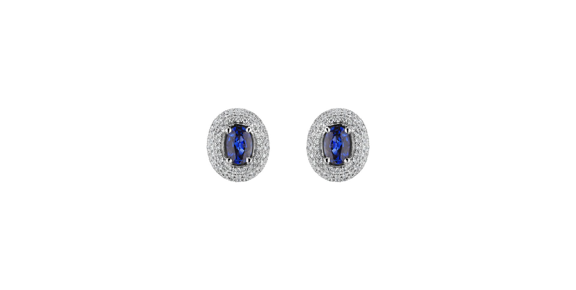 Diamond earrings with Sapphire Romance Queen