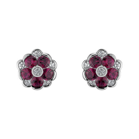 Diamond earrings and Ruby Ruby Mood