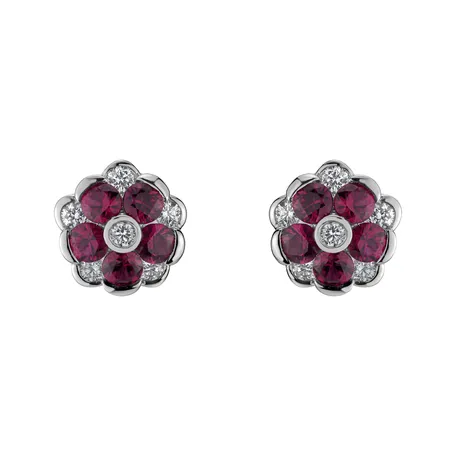Diamond earrings and Ruby Ruby Mood