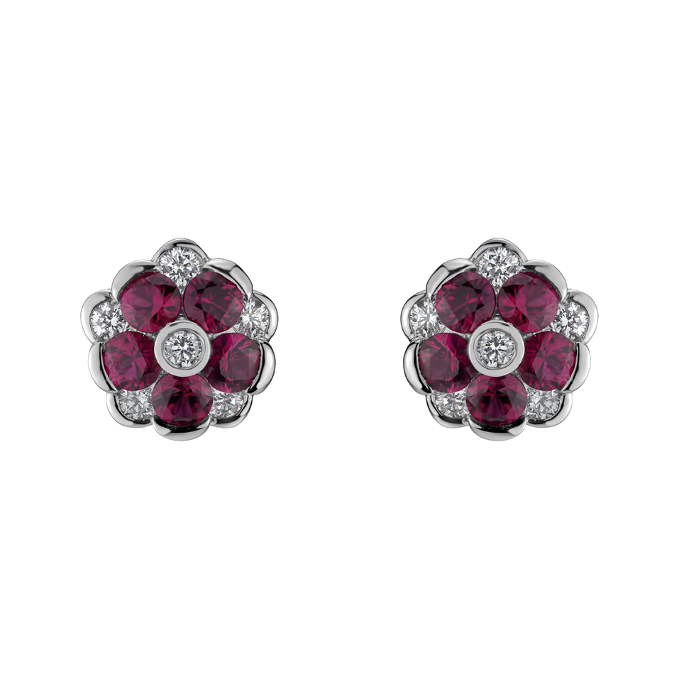 Diamond earrings and Ruby Ruby Mood