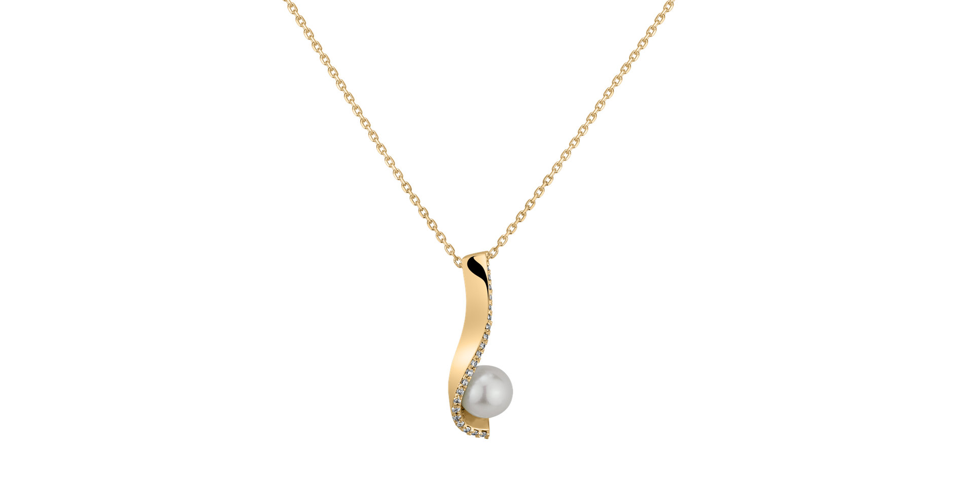Diamond pendant with Pearl Pearly Passion