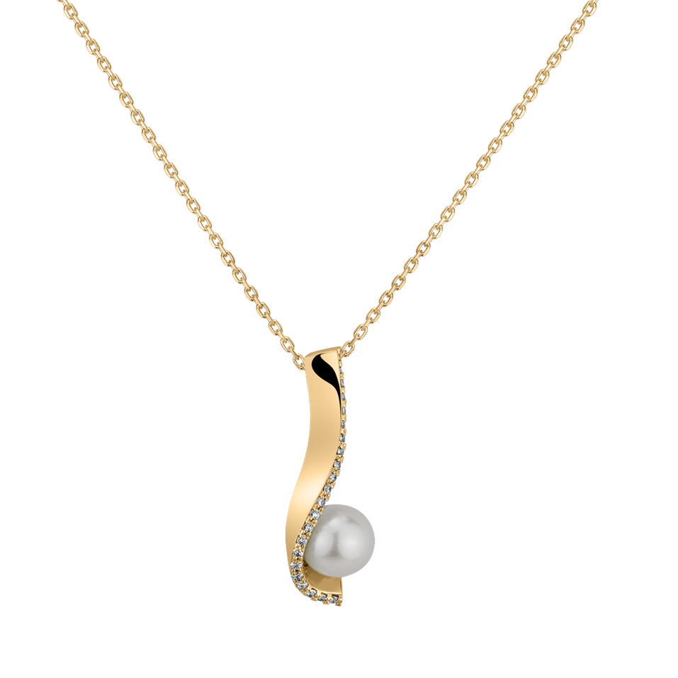 Diamond pendant with Pearl Pearly Passion
