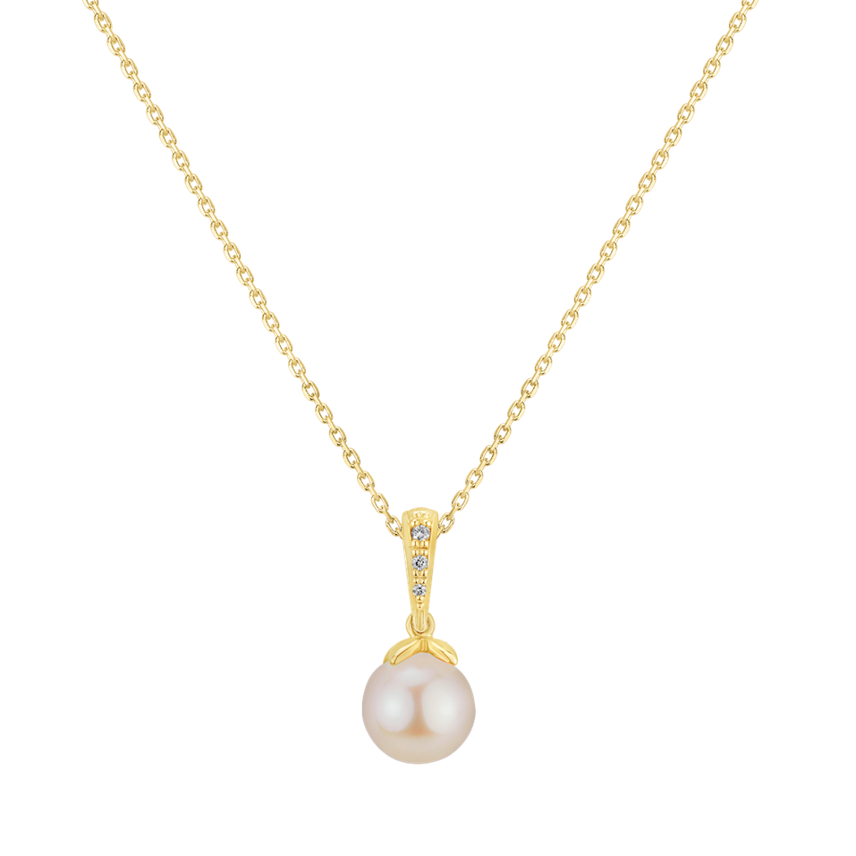 Diamond pendant with Pearl Pearly Delight