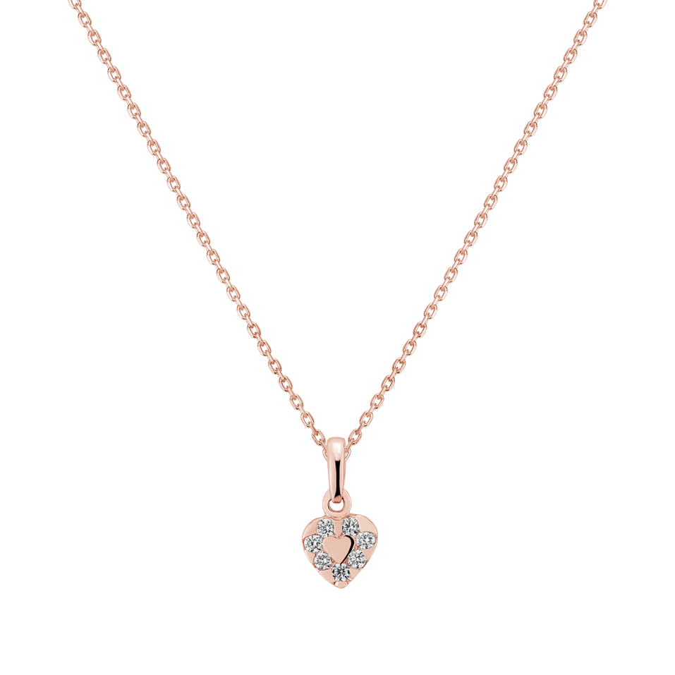 Diamond pendant Cuore Rosa
