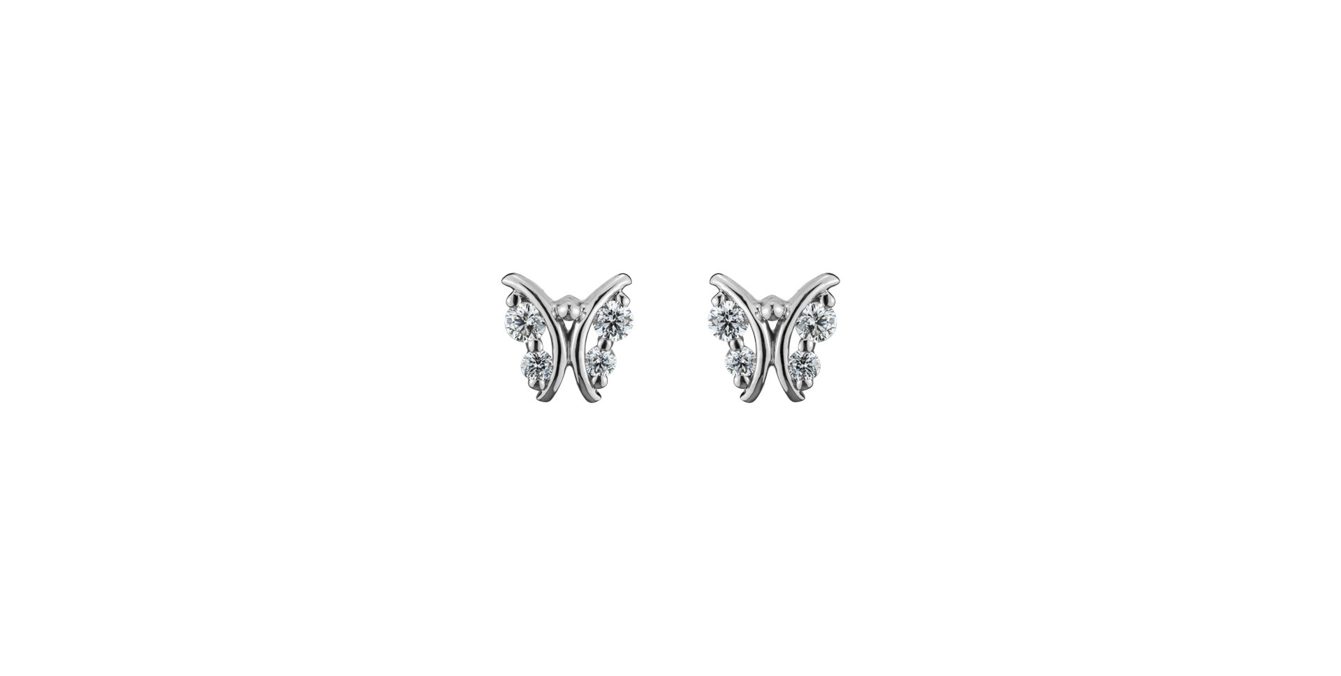 Diamond earrings Moon Butterflies