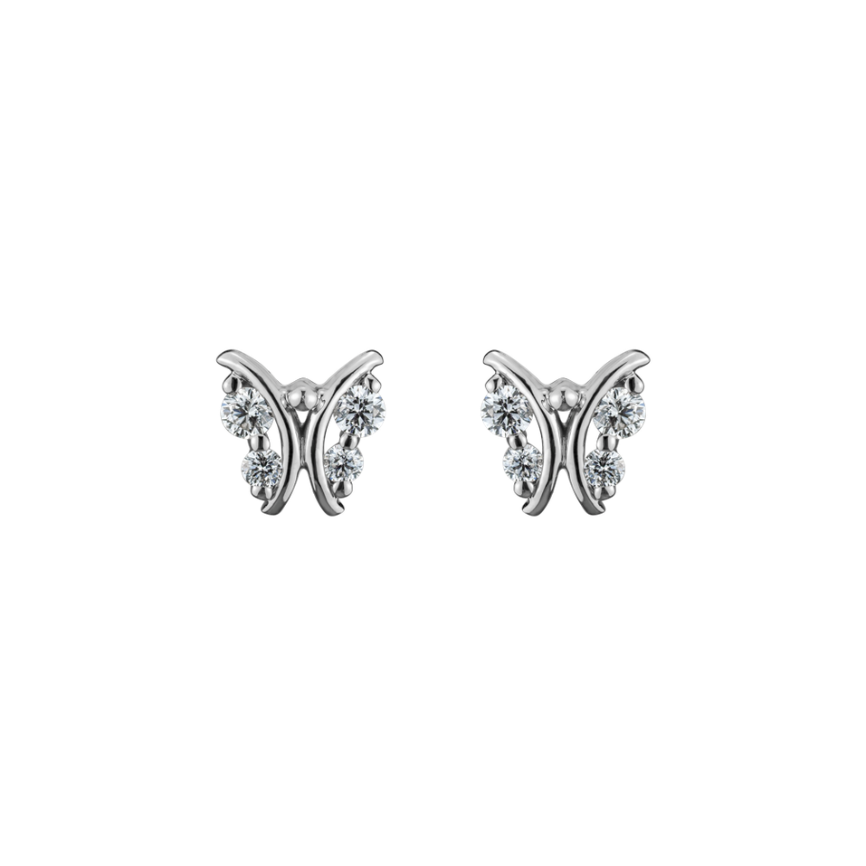 Diamond earrings Moon Butterflies