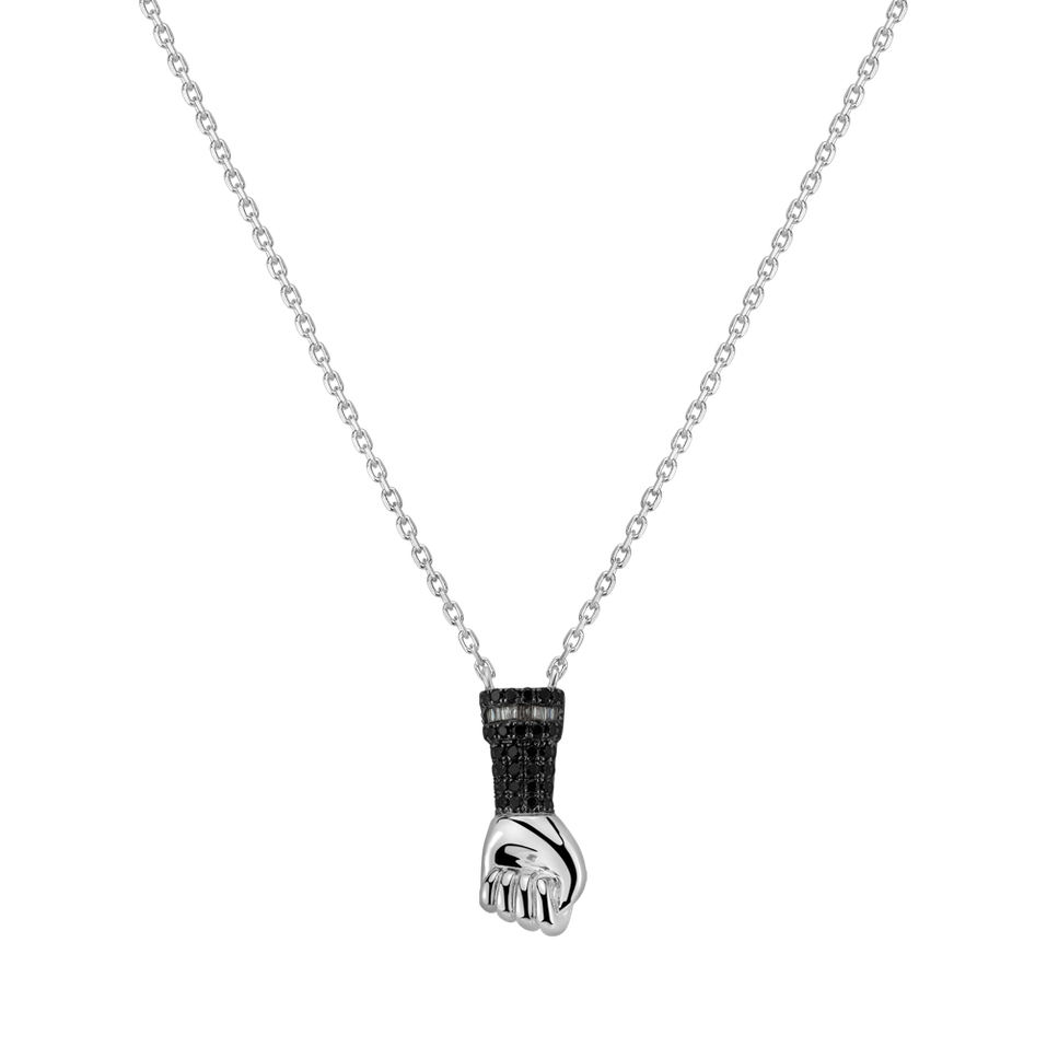 Necklace with black and white diamonds Handy Tool