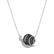 Necklace with black and white diamonds Fantasy Snail2