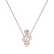 Necklace with black and white diamonds Snake of Eden2