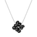 Pendant with black and white diamonds Dark Blossom2