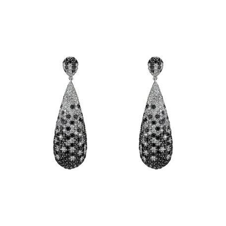 Earrings with black and white diamonds Malorie