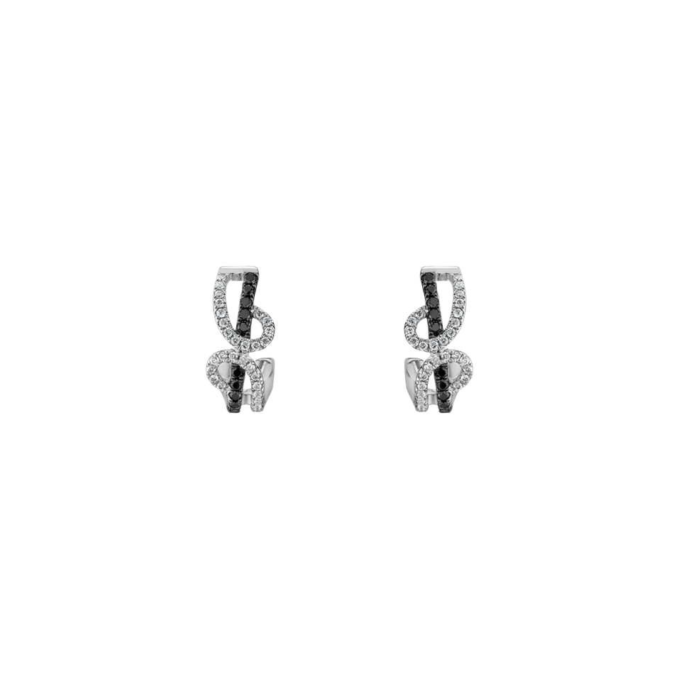 Earrings with black and white diamonds Norvin