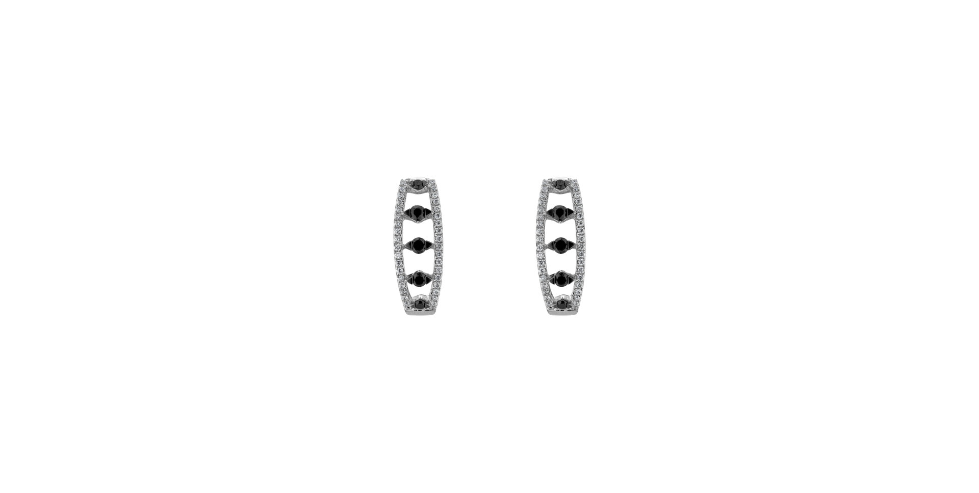 Earrings with black and white diamonds Caraid