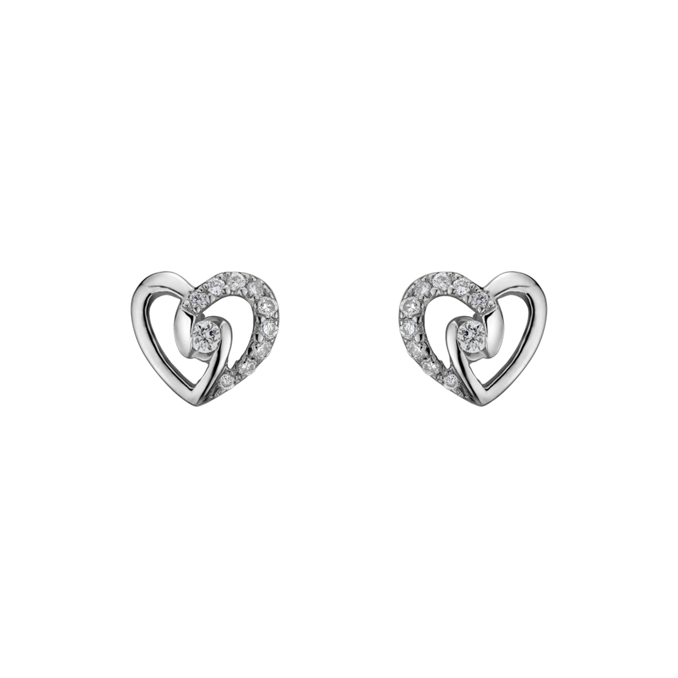 Diamond earrings Stormy Hearts