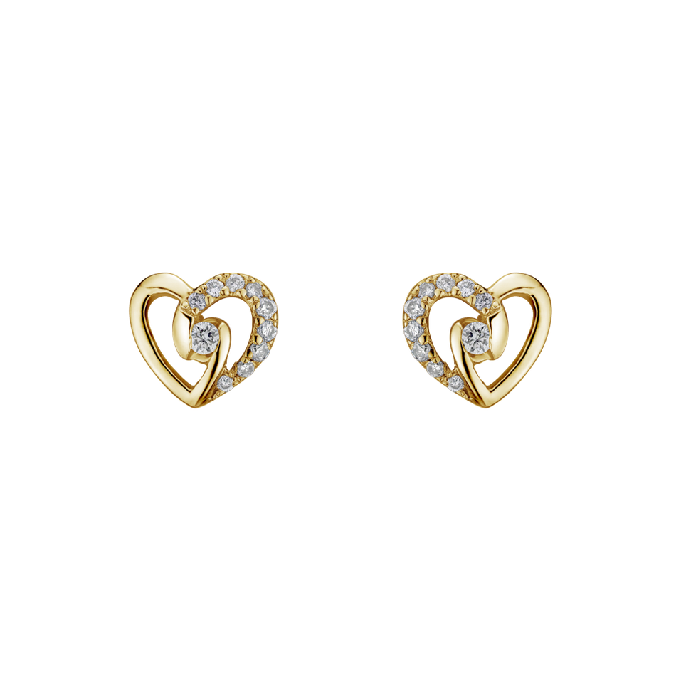 Diamond earrings Stormy Hearts