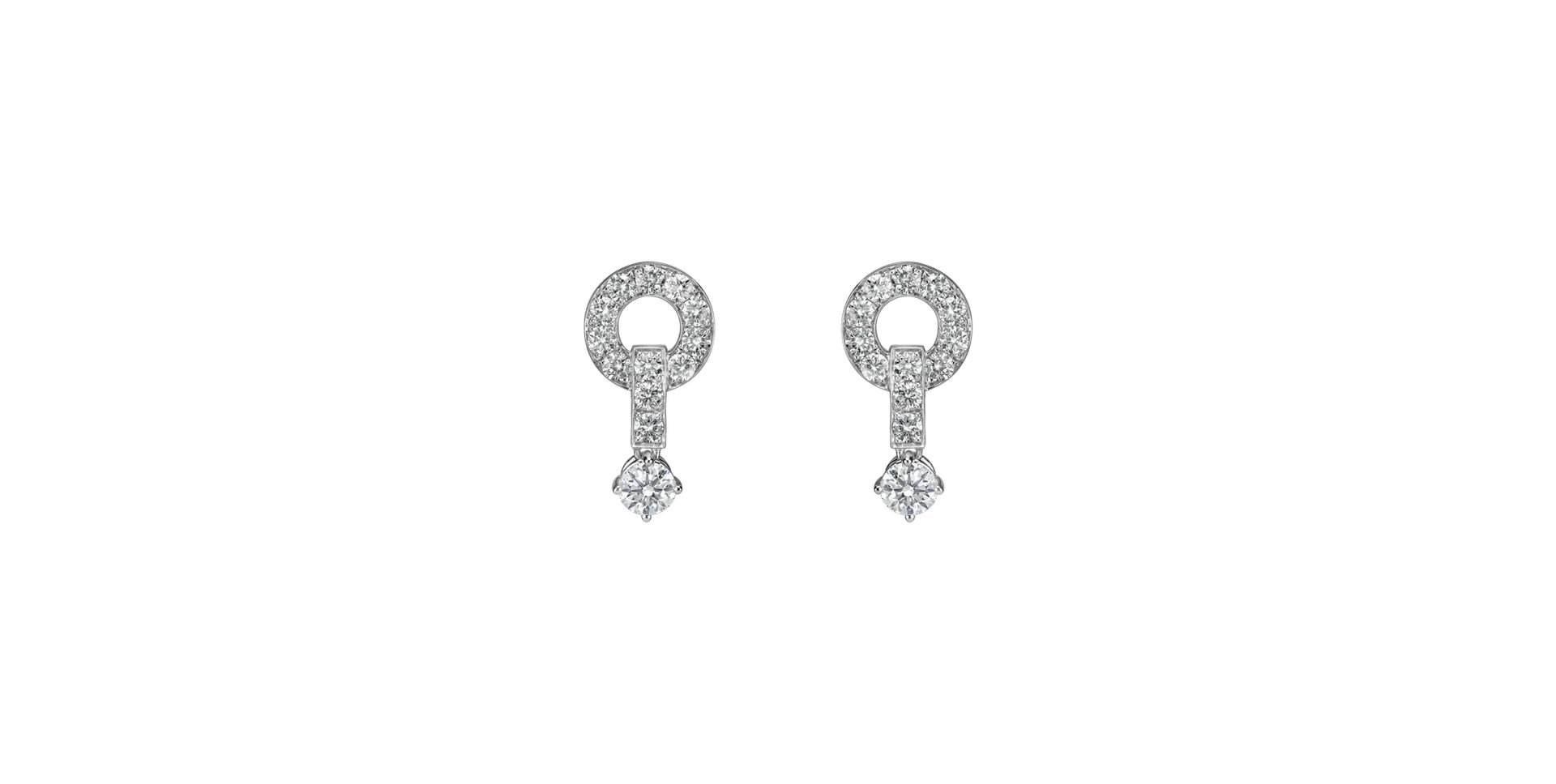 Diamond earrings Water Lilies